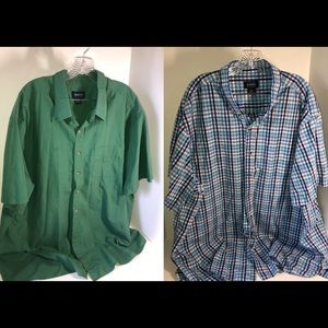 Two harbor bay button up short sleeve shirts